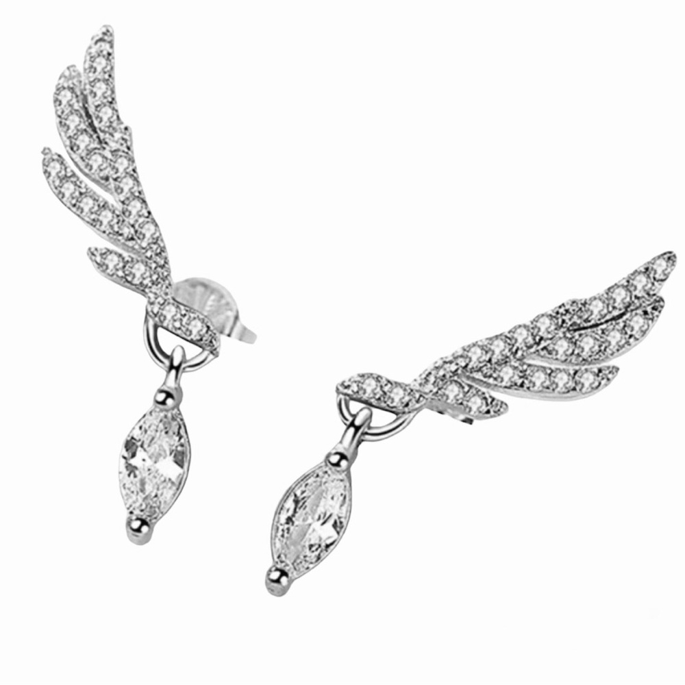 Dangling Marquise Wing Earrings